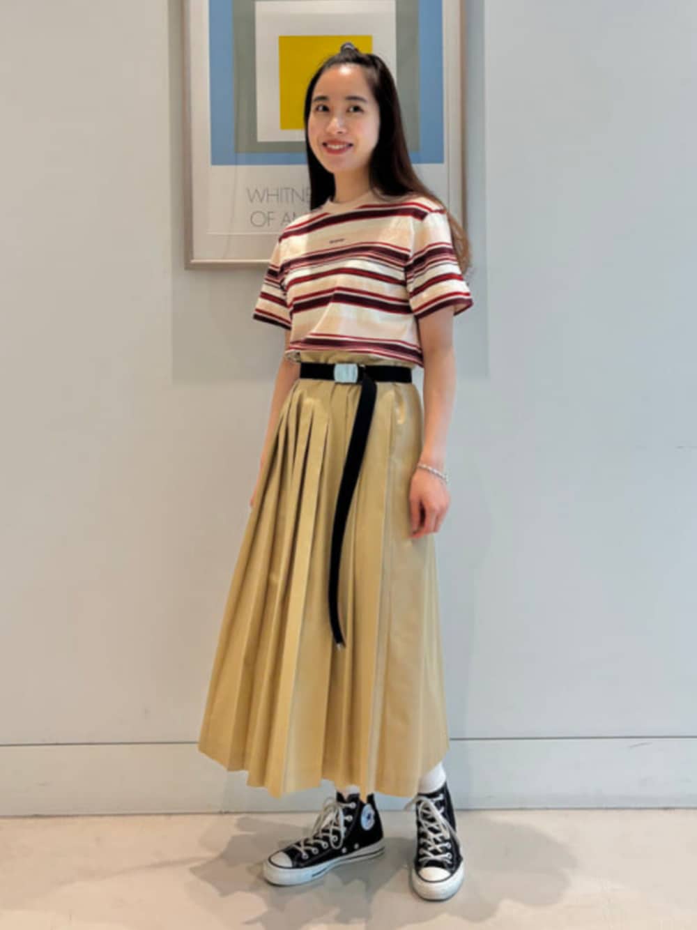 BEAMS BOYさんの「【別注】LACOSTE / プリーツ スカート（LACOSTE）」を使ったコーディネートの1枚目の写真