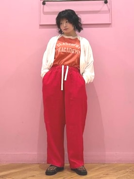 「BEAMS BOY（ビームスボーイ）のアイテム（パンツ）」を使った、BEAMS BOYさん（レディース・152cm）の春コーディネート