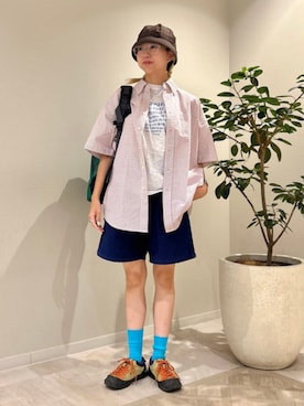 「アイテム（ポーチ）」を使った、BEAMS BOYさん（レディース・157cm）の夏コーディネート