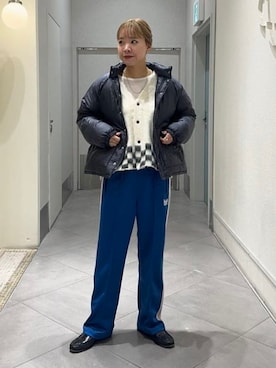 「ショートダウン」｜「アイテム（ジャケット/アウター）」を使った、BEAMS BOYさん（レディース・166cm）の冬コーディネート
