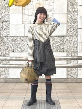 「アイテム（サロペット/オーバーオール）」を使った、BEAMS BOYさん（レディース・155cm）の秋コーディネート