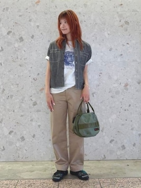 「BRIEFING(ブリーフィング)のアイテム」を使った、BEAMS BOYさん(レディース・169cm)の夏コーディネート