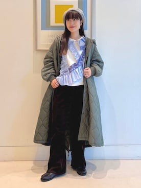 「アイテム（ハンチング/ベレー帽）」を使った、BEAMS BOYさん（レディース・158cm）の秋コーディネート