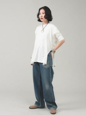「Tシャツ×デニム」｜BEAMS BOYさん（レディース・163cm）の春コーディネート