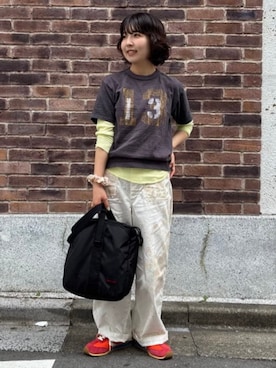 「BRIEFING(ブリーフィング)のアイテム(バッグ)」を使った、BEAMS BOYさん(レディース・150cm)の夏コーディネート