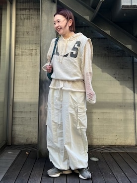 「BEAMS」｜「アイテム（ベスト）」を使った、BEAMS BOYさん（レディース・152cm）の春コーディネート