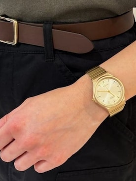 「CASIO（カシオ）のCasio / MQ-24G-9EJF（ユニセックス）（アナログ腕時計、ゴールド系）」を使った、BEAMS BOYさん（レディース・153cm）の夏コーディネート