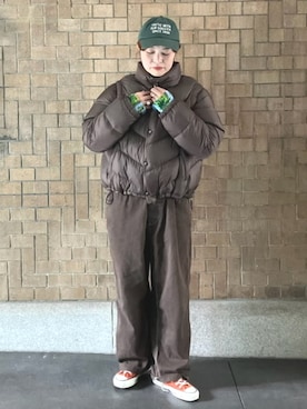 「アイテム（ダウンジャケット/コート）」を使った、BEAMS BOYさん（レディース・165cm）の秋コーディネート