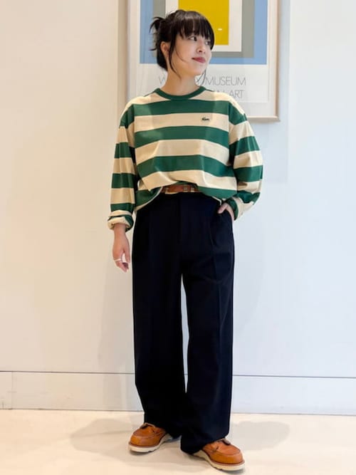 tシャツ 「別注」LACOSTE / ボーダー ロングスリーブ Tシャツ レディース 別注】LACOSTE / ボーダー ロングスリーブ Tシャツ（Tシャツ