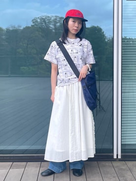 「Champion（チャンピオン）のアイテム（トップス）」を使った、BEAMS BOYさん（レディース・162cm）の春コーディネート