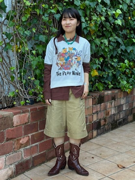 「BEAMS BOY（ビームスボーイ）のアイテム（パンツ）」を使った、BEAMS BOYさん（レディース・155cm）の春コーディネート