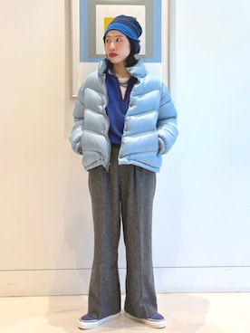 「アイテム（ダウンジャケット/コート）」を使った、BEAMS BOYさん（レディース・159cm）の秋コーディネート