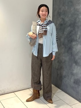 「BEAMS BOY（ビームスボーイ）のアイテム（ショルダーバッグ）」を使った、BEAMS BOYさん（レディース・157cm）の秋コーディネート