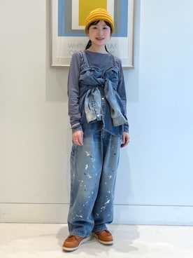 「Lee（リー）のアイテム」を使った、BEAMS BOYさん（レディース・153cm）の冬コーディネート