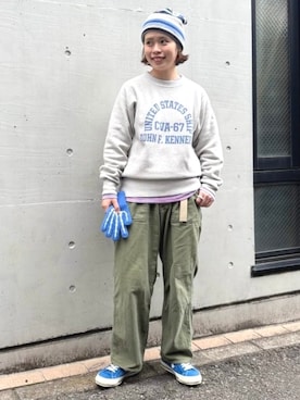 「アイテム（手袋）」を使った、BEAMS BOYさん（レディース・158cm）の冬コーディネート