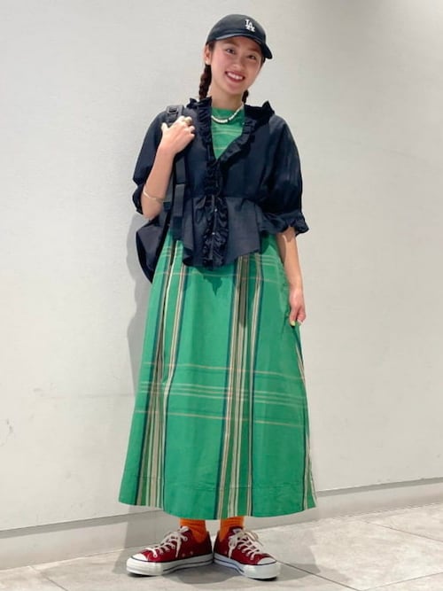 【タグ付き未使用】BEAMS BOY 2023モデル ビッグタータンワンピース タグ付き未使用】BEAMS BOY 2023モデル ビッグタータンワンピース