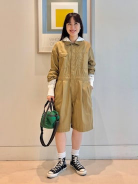 「アイテム（サロペット/オーバーオール）」を使った、BEAMS BOYさん（レディース・158cm）の夏コーディネート