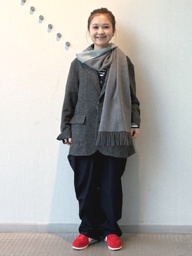 「アイテム（オールインワン・サロペット）」を使った、BEAMS BOYさん（レディース・149cm）の秋コーディネート
