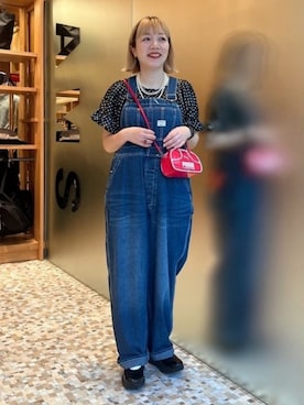 「アイテム（オールインワン・サロペット、ブルー系）」を使った、BEAMS BOYさん（レディース・159cm）の夏コーディネート