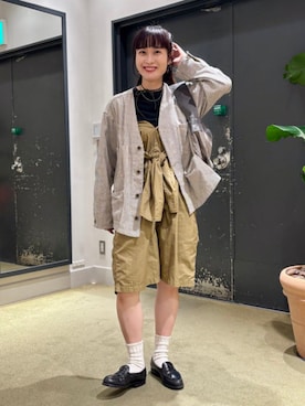 「アイテム（サロペット/オーバーオール）」を使った、BEAMS BOYさん（レディース・158cm）の秋コーディネート