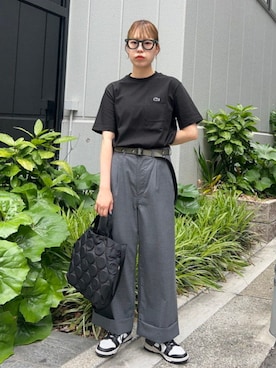 「LACOSTE」｜BEAMS BOYさん（レディース・159cm）の夏コーディネート