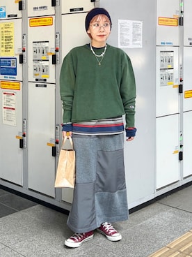 「Champion（チャンピオン）のアイテム」を使った、BEAMS BOYさん（レディース・153cm）の秋コーディネート