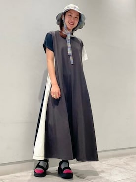 「Champion（チャンピオン）のアイテム」を使った、BEAMS BOYさん（レディース・160cm）の夏コーディネート