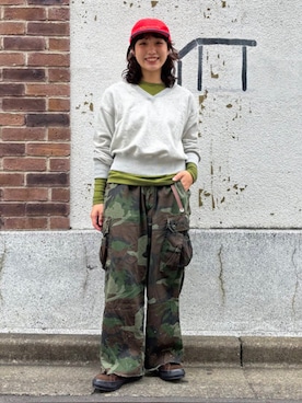 「アイテム（キャップ）」を使った、BEAMS BOYさん（レディース・150cm）の秋コーディネート