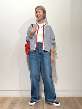 「アイテム（ボディバッグ/ウエストポーチ）」を使った、BEAMS BOYさん（レディース・158cm）の秋コーディネート