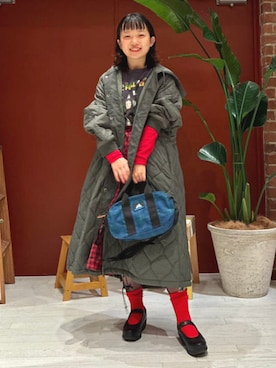 BEAMS BOYさん（レディース・155cm）の冬コーディネート