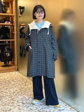 「アイテム（アームカバー）」を使った、BEAMS BOYさん（レディース・155cm）の秋コーディネート