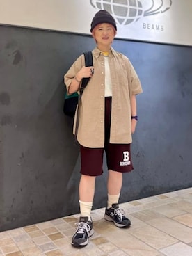 「アイテム（ニットキャップ/ビーニー）」を使った、BEAMS BOYさん（レディース・156cm）の夏コーディネート
