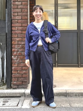 「アイテム（チノパンツ）」を使った、BEAMS BOYさん（レディース・165cm）の冬コーディネート