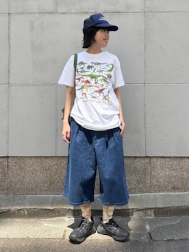 「Gramicci（グラミチ）のアイテム」を使った、BEAMS BOYさん（レディース・156cm）の夏コーディネート