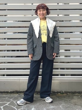 「アイテム（マフラー）」を使った、BEAMS BOYさん（レディース・150cm）の秋コーディネート