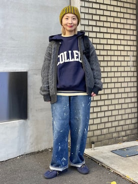 「GREGORY（グレゴリー）のアイテム（バッグ）」を使った、BEAMS BOYさん（レディース・151cm）の冬コーディネート