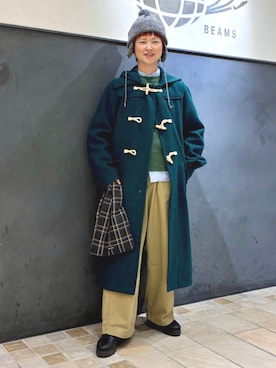 「アイテム（ダッフルコート）」を使った、BEAMS BOYさん（レディース・156cm）の秋コーディネート