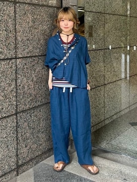 「ネイビーコーデ」｜BEAMS BOYさん（レディース・161cm）の夏コーディネート