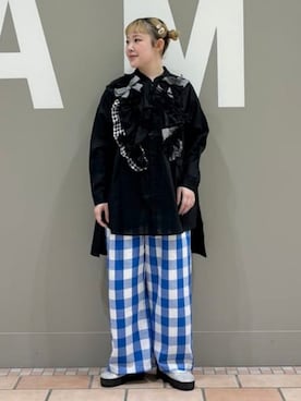 「フリルトップス」｜BEAMS BOYさん（レディース・151cm）の夏コーディネート