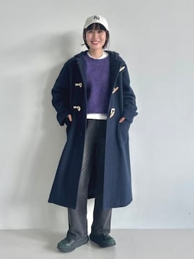 「アイテム（ダッフルコート）」を使った、BEAMS BOYさん（レディース・158cm）の秋コーディネート