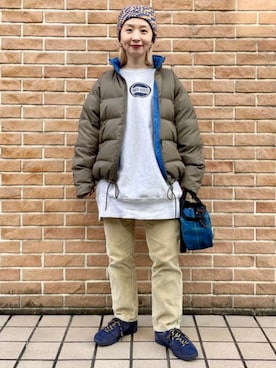「アイテム（ダウンジャケット/コート）」を使った、BEAMS BOYさん（レディース・151cm）の冬コーディネート