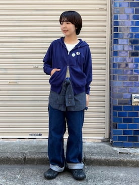 「SCREEN STARS（スクリーンスターズ）のアイテム」を使った、BEAMS BOYさん（レディース・150cm）の秋コーディネート
