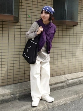 「BEAMS BOY（ビームスボーイ）のCONVERSE / JACK PURCELL CL（その他シューズ、ホワイト系）」を使った、BEAMS BOYさん（レディース・166cm）の秋コーディネート