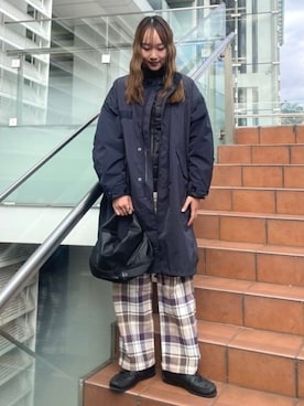 「アイテム（モッズコート）」を使った、BEAMS BOYさん（レディース・169cm）の秋コーディネート