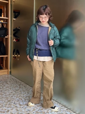「ベルト」｜「アイテム（スウェット）」を使った、BEAMS BOYさん（レディース・155cm）の秋コーディネート