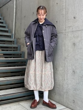 「アイテム（ミリタリージャケット）」を使った、BEAMS BOYさん（レディース・169cm）の秋コーディネート