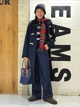 「アイテム（ニットキャップ/ビーニー）」を使った、BEAMS BOYさん（レディース・163cm）の秋コーディネート