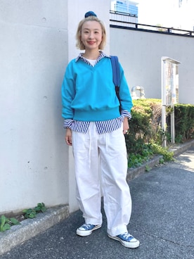 「アイテム（シュシュ）」を使った、BEAMS BOYさん（レディース・151cm）の秋コーディネート
