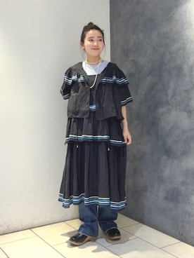 「Ray BEAMS（レイビームス）のアイテム」を使った、BEAMS BOYさん（レディース・157cm）の夏コーディネート