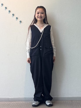 「アイテム（オールインワン・サロペット）」を使った、BEAMS BOYさん（レディース・149cm）の夏コーディネート